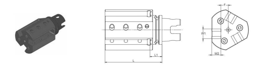 TMT63XMZ STARF320130Y Square Shank Holder (ISO 26622-1) (Compatible with KM63XMZ™)